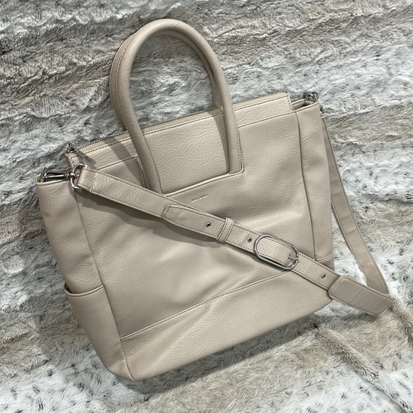 Matt & Nat Handbags - Stunning Matt & Nat PERCIO Vegan Diaper Bag In The Color: KOALA [Creme' Colour]